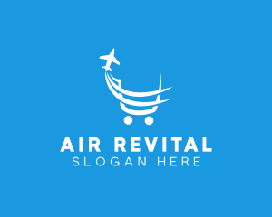 Air Travel Shopping Cart logo design