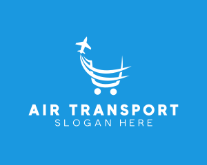 Air Travel Shopping Cart logo design