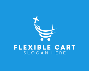 Air Travel Shopping Cart logo design