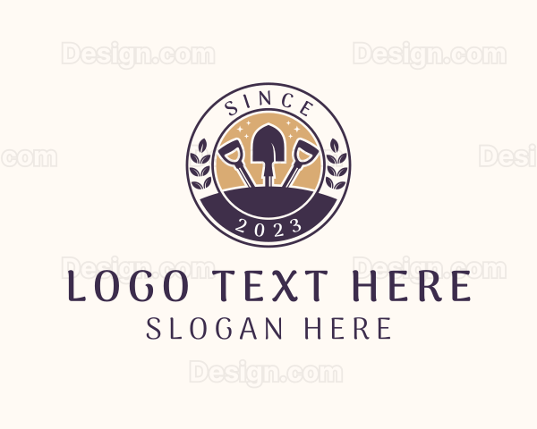 Landscaping Garden Shovel Logo