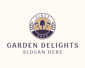 Landscaping Garden Shovel logo design