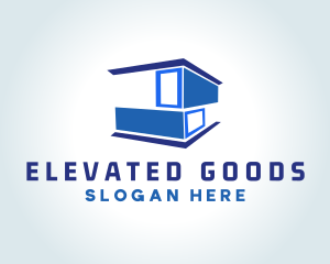 Modern Cargo Container Storage  logo design