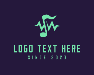 Music - Music Note Frequency logo design
