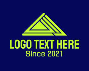 Futuristic Neon Triangle logo