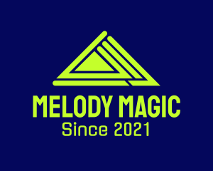Futuristic Neon Triangle logo