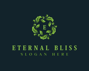 Leaves Botanical Garland logo design