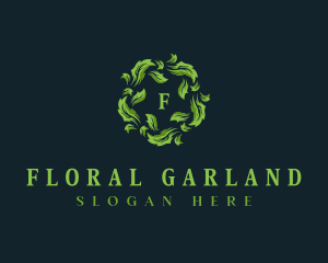 Leaves Botanical Garland logo design