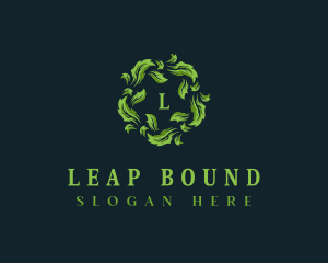 Leaves Botanical Garland logo design