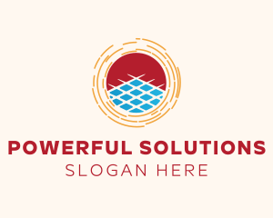 Sun Solar Panel logo design