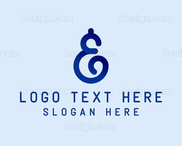 Stylish Ampersand Symbol Logo