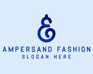 Stylish Ampersand Symbol logo design