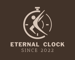 Human Clock Timer  logo design