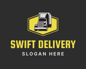 Logistics Delivery Cargo Truck logo design