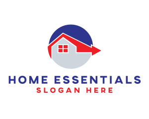 Home Apartment Arrow logo design