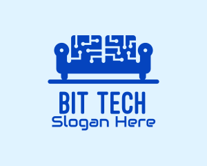 Blue Tech Couch logo design