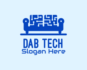 Blue Tech Couch logo design