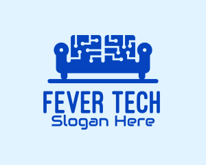 Blue Tech Couch logo design