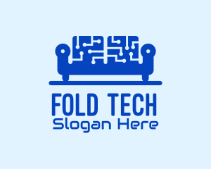 Blue Tech Couch logo design