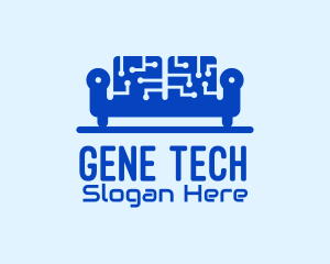 Blue Tech Couch logo design