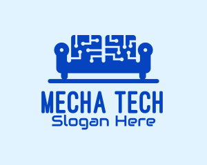 Blue Tech Couch logo design