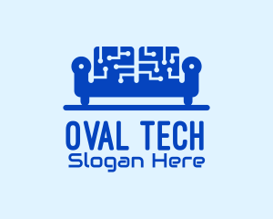 Blue Tech Couch logo design