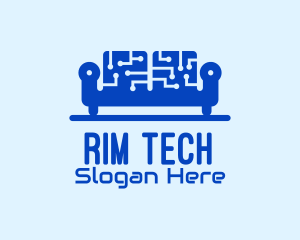 Blue Tech Couch logo design