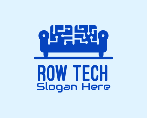 Blue Tech Couch logo design