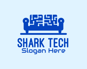 Blue Tech Couch logo design