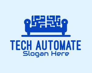 Blue Tech Couch logo design