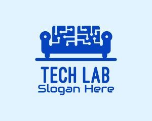 Blue Tech Couch logo design