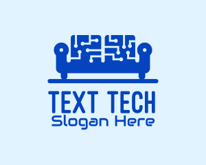 Blue Tech Couch logo design