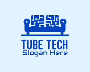 Blue Tech Couch logo design