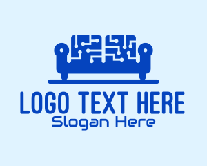 Seat - Blue Tech Couch logo design