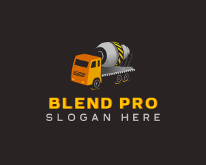 Mixer Truck Construction logo design