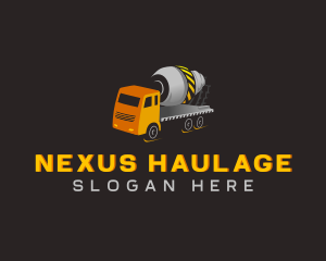 Mixer Truck Construction logo design