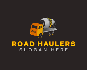 Mixer Truck Construction logo design