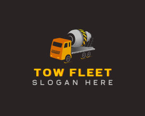 Mixer Truck Construction logo design