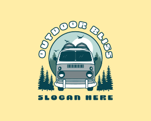 Travel Camping Van logo design