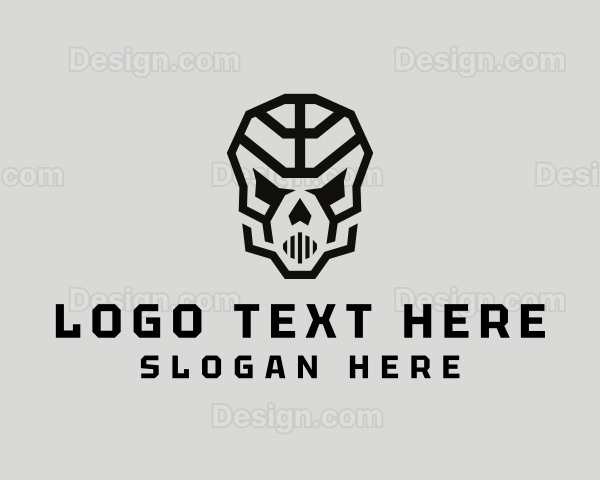 Skeleton Skull Mask Logo