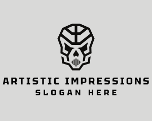 Skeleton Skull Mask  logo design