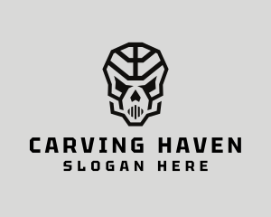 Skeleton Skull Mask  logo design