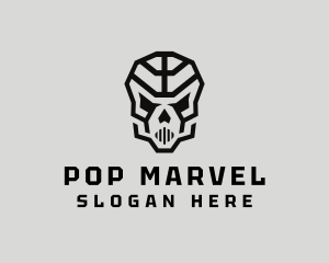 Skeleton Skull Mask  logo design