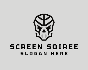 Skeleton Skull Mask  logo design