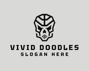 Skeleton Skull Mask  logo design