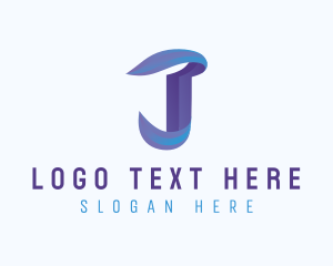 Gradient Modern Letter J logo