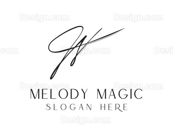 Elegant Signature Letter W Logo