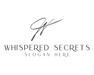 Elegant Signature Letter W logo design