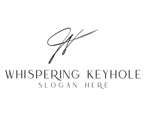 Elegant Signature Letter W logo design