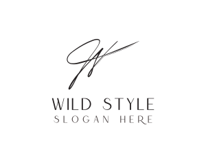 Elegant Signature Letter W logo design