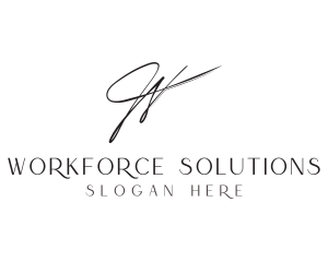 Elegant Signature Letter W logo design